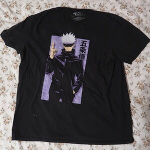 black jujutsu kaisen gojo graphic tee